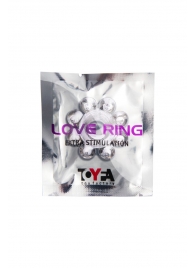 Прозрачное гелевое эрекционное кольцо-цветок - Toyfa Basic - в Копейске купить с доставкой