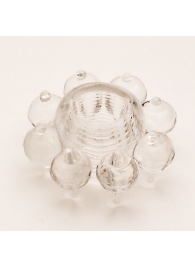 Прозрачное гелевое эрекционное кольцо-цветок - Toyfa Basic - в Копейске купить с доставкой