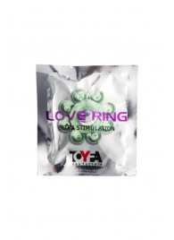 Зеленое эрекционное кольцо-цветок - Toyfa Basic - в Копейске купить с доставкой