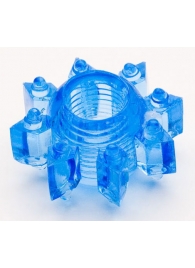 Голубая гелевая насадка-звезда - Toyfa Basic - в Копейске купить с доставкой