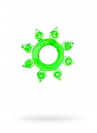 Зеленое эрекционное кольцо-звезда - Toyfa Basic - в Копейске купить с доставкой