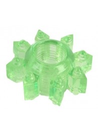 Зеленое эрекционное кольцо-звезда - Toyfa Basic - в Копейске купить с доставкой