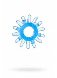 Голубая гелевая насадка с шипиками - Toyfa Basic - в Копейске купить с доставкой