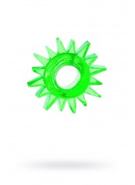 Зеленое эрекционное кольцо-солнце - Toyfa Basic - в Копейске купить с доставкой