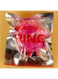 Розовое виброкольцо с двумя батарейками - Toyfa Basic - в Копейске купить с доставкой