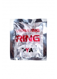 Прозрачное эрекционное кольцо с вибратором  и подхватом - Toyfa Basic - в Копейске купить с доставкой
