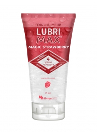 Интимный гель-смазка на водной основе Lubrimax Magic Strawberry - 75 мл. - ИнтелБИО - купить с доставкой в Копейске