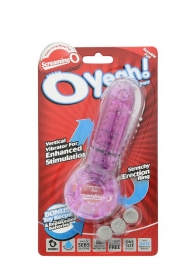 Фиолетовое эрекционное кольцо с вибрацией и пальчиком OYEAH PURPLE - Screaming O - в Копейске купить с доставкой