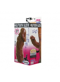 Коричневая насадка на пенис Wolftooth Sleeve - 13 см. - Baile - в Копейске купить с доставкой