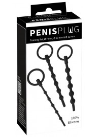 Набор из 3 черных силиконовых уретральных стимуляторов Training Set - Orion - купить с доставкой в Копейске