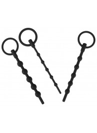 Набор из 3 черных силиконовых уретральных стимуляторов Training Set - Orion - купить с доставкой в Копейске