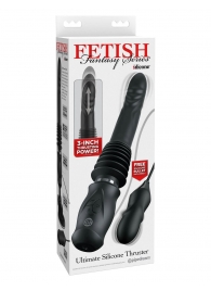 Черный автоматический вибромассажер с вибропулей Ultimate Silicone Thruster - Pipedream - купить с доставкой в Копейске