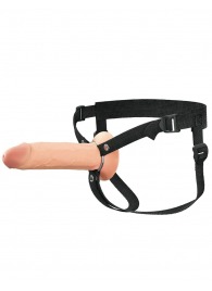 Полый страпон на ремнях 8’’ Hollow Silicone Strap-on - Pipedream - купить с доставкой в Копейске