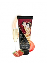 Массажный крем для тела с ароматом клубники и шампанского Sparkling Strawberry Wine - 200 мл. - Shunga - купить с доставкой в Копейске