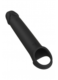 Черная насадка-удлинитель с вибрацией Vibrating Extender With Remote - Dream Toys - в Копейске купить с доставкой