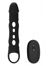 Черная насадка-удлинитель Vibrating Extender With Remote с вибрацией - Dream Toys - в Копейске купить с доставкой