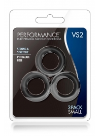 Набор из 3 черных эрекционных колец Black Small Penis Rings - Blush Novelties - в Копейске купить с доставкой