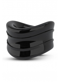 Черное эрекционное кольцо на мошонку Beef Ball Stretcher Snug - Blush Novelties - в Копейске купить с доставкой