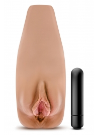 Маструбатор-вагина с вибрацией Soft   Wet Renata Realistic Tan Masturbator - Blush Novelties - в Копейске купить с доставкой
