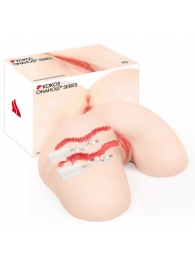 Мастурбатор-полуторс с двойным слоем материала и вибрацией Vanilla Onahole - KOKOS - в Копейске купить с доставкой