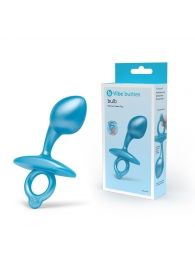 Голубая анальная пробка для массажа простаты Bulb Silicone Prostate Plug - 10,7 см. - b-Vibe - в Копейске купить с доставкой
