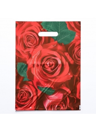 Пакет с цветочным принтом и вырубной ручкой (30х40 см) - Сима-Ленд - купить с доставкой в Копейске