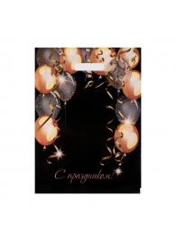 Пакет с вырубной ручкой и принтом в виде шариков (30х40 см) - Сима-Ленд - купить с доставкой в Копейске