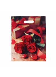 Пакет с принтом в виде роз (31х40 см) - Сима-Ленд - купить с доставкой в Копейске