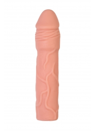 Телесная удлиняющая насадка с подхватом - 19 см. - ToyFa - в Копейске купить с доставкой