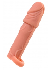 Телесная удлиняющая насадка с подхватом - 16 см. - ToyFa - в Копейске купить с доставкой