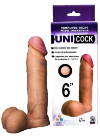 Насадка для страпона фаллической формы UNICOCK 6  - 18 см. - LOVETOY (А-Полимер) - купить с доставкой в Копейске