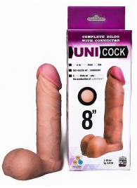 Фаллическая насадка для страпона UNICOCK 8  - 20 см. - LOVETOY (А-Полимер) - купить с доставкой в Копейске