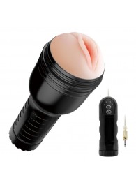 Мастурбатор-вагина с 4 уровнями вибрации и выносным пультом - Baile - в Копейске купить с доставкой