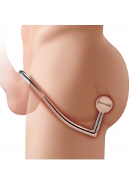 Кольцо на пенис с анальным стимулятором Stainless Steel Anal Hook   Cock Ring - BlueLine - в Копейске купить с доставкой