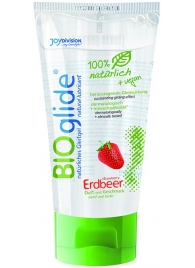 Гель-смазка на водной основе с ароматом клубники BioGlide - 80 мл. - Joy Division - купить с доставкой в Копейске