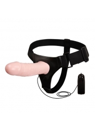 Полый страпон на трусиках с вибрацией и выносным пультом управления - 17 см. - Baile - купить с доставкой в Копейске