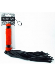 Нежная плеть с красным мехом BDSM Light - 43 см. - БДСМ Арсенал - купить с доставкой в Копейске