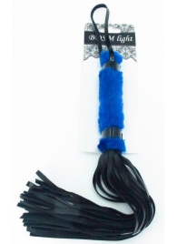 Нежная плеть с синим мехом BDSM Light - 43 см. - БДСМ Арсенал - купить с доставкой в Копейске
