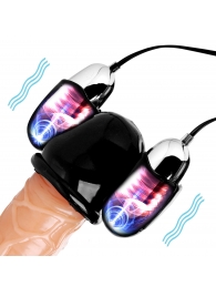 Черная стимулирующая насадка для головки полового члена Multi Speed Vibrating Penis Head Teaser - XR Brands - в Копейске купить с доставкой