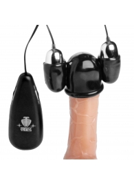 Черная стимулирующая насадка для головки полового члена Multi Speed Vibrating Penis Head Teaser - XR Brands - в Копейске купить с доставкой