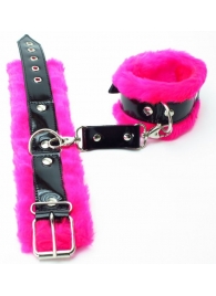 Оковы на ноги с розовым мехом BDSM Light - БДСМ Арсенал - купить с доставкой в Копейске