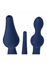 Набор из 3 универсальных насадок для анального душа Universal 3 Piece Silicone Enema Attachment Set - XR Brands - купить с доставкой в Копейске