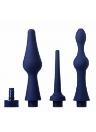 Набор из 3 универсальных насадок для анального душа Universal 3 Piece Silicone Enema Attachment Set - XR Brands - купить с доставкой в Копейске