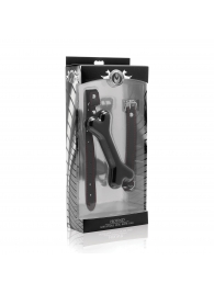 Черный кляп в форме косточки Hound Adjustable Dog Bone Gag - XR Brands - купить с доставкой в Копейске