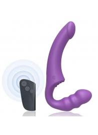 Фиолетовый безремневой страпон Straples Strap-On Dildo - Erokay - купить с доставкой в Копейске