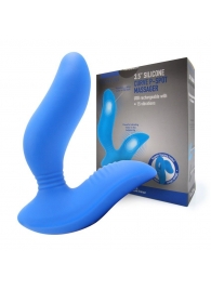 Синий вибромассажер простаты 3,5’’ Curve P-spot Massager - 12 см. - Erokay - в Копейске купить с доставкой