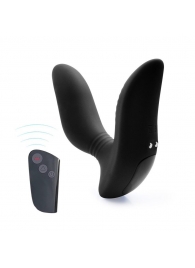 Черный вибромассажер простаты 3,5’’ Remote Control Curve P-spot Massager - 12 см. - Erokay - в Копейске купить с доставкой