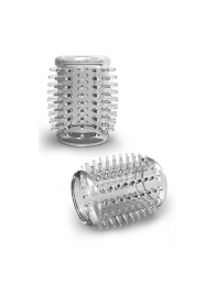 Прозрачная насадка с шипами STAY HARD COCK SLEEVE 01 CLEAR - Blush Novelties - в Копейске купить с доставкой