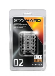 Прозрачная насадка на пенис с шишечками STAY HARD COCK SLEEVE 02 CLEAR - Blush Novelties - в Копейске купить с доставкой
