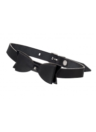 Черный кожаный чокер с бабочкой - Pecado - купить с доставкой в Копейске